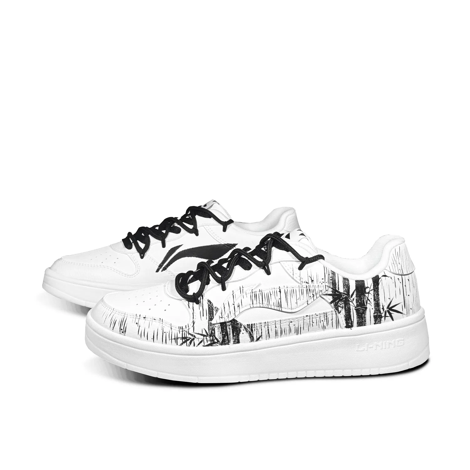 Кроссовки скейтбордические с принтом Li-Ning Black White — фото 4