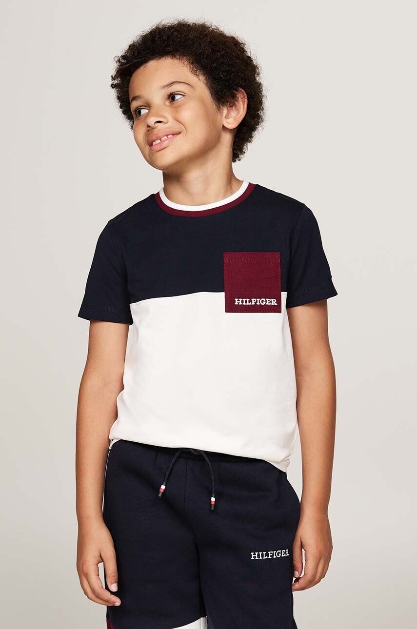 

Детская хлопковая футболка Tommy Hilfiger, белый
