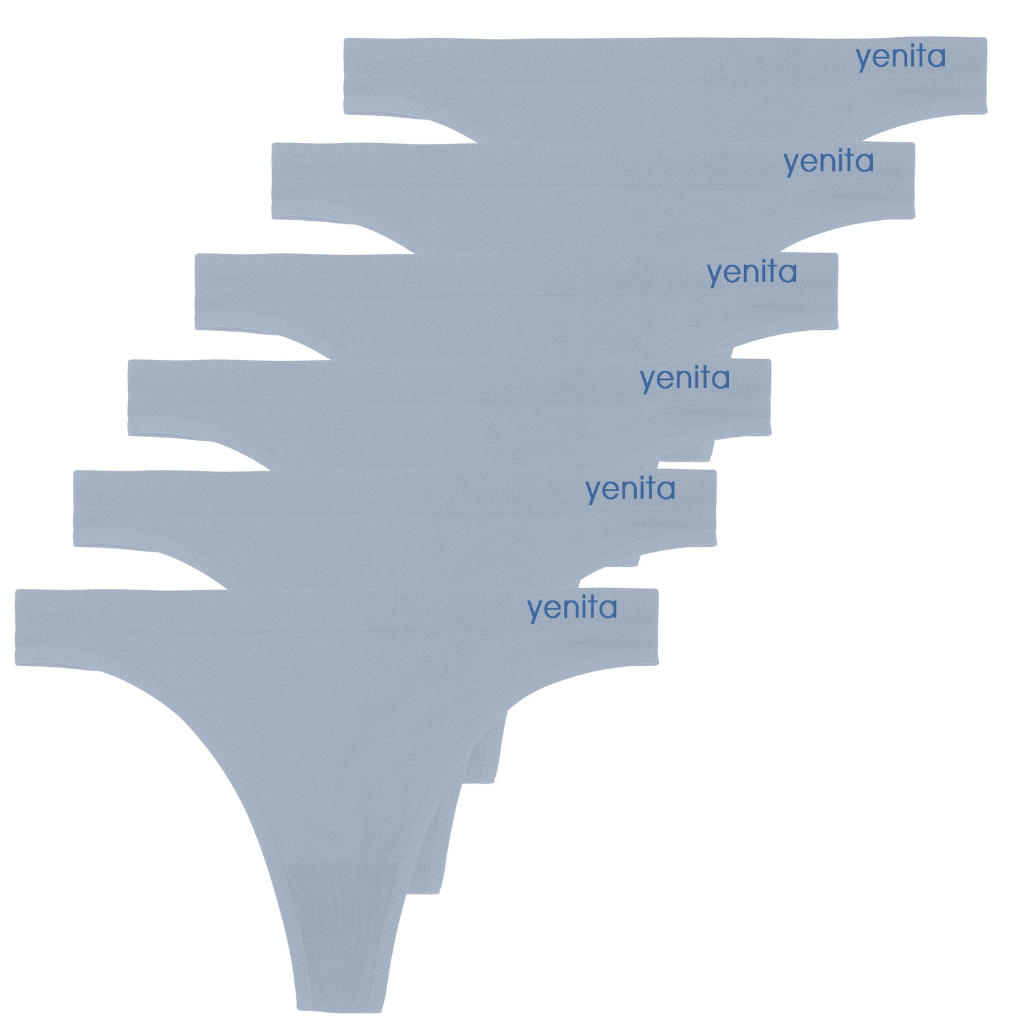 

Стринги Yenita 6 шт Seamless Basic, цвет blue fog