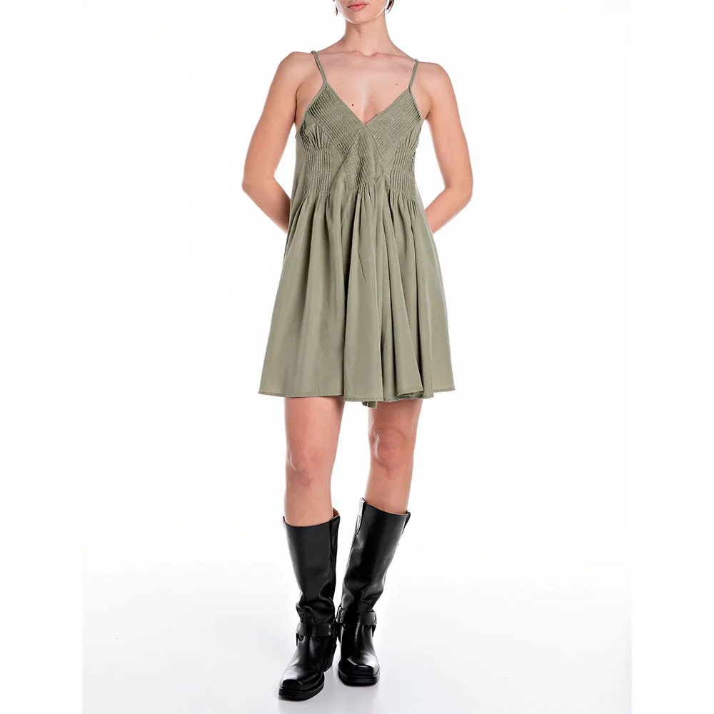 

Платье Replay W9151.000.85162 sleeveless short, зеленый