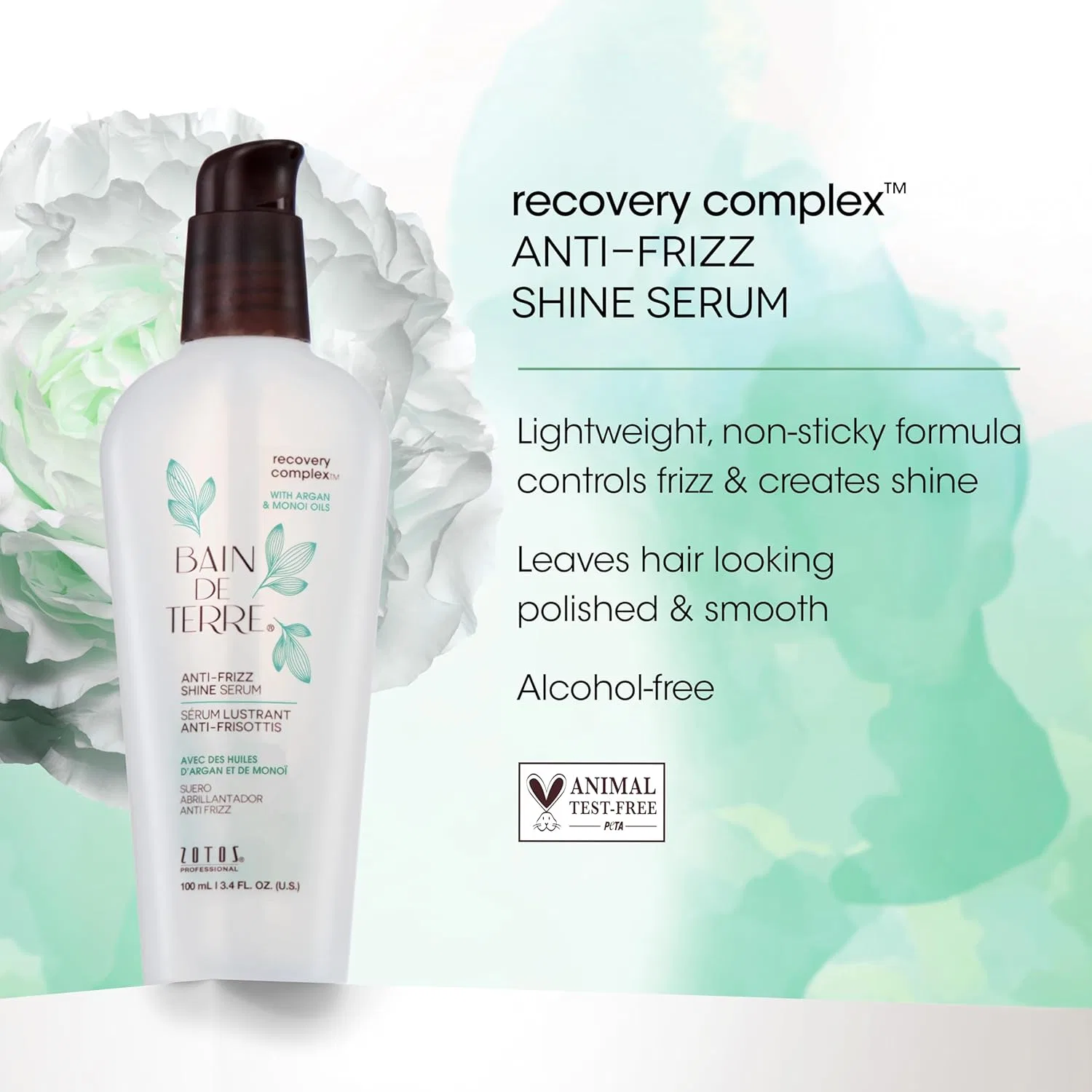 Сыворотка для волос Anti-Frizz Shine Serum Bain De Terre 4.2 oz — фото 3