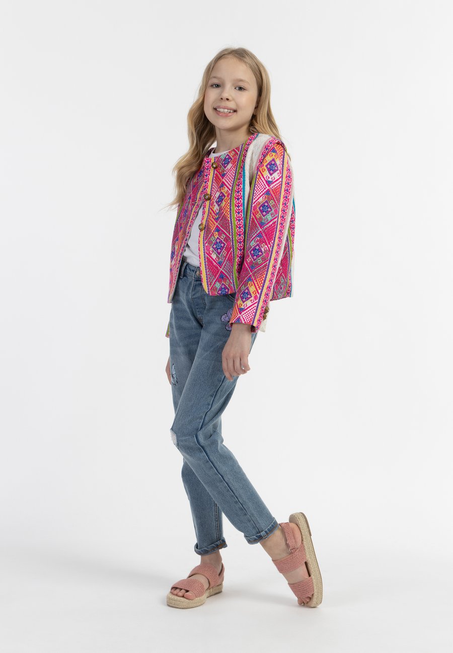 

Кардиган IZIA Cardigan, Mehrfarbiges Pinkes Ethnomuster/Multi-Coloured