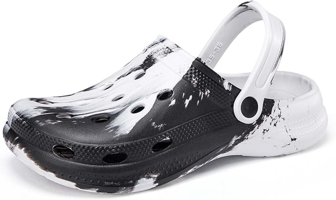 

Садовые сандалии HYDLONGR для мужчин и женщин, легкие, дышащие, быстро сохнущие пляжные тапочки, нескользящие мюли, сабо, белый/черный