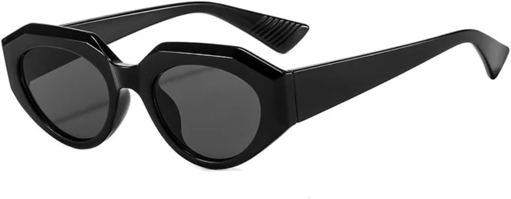 

Модные панк-очки овальной формы для женщин, винтажные «кошачий глаз», мужские в стиле стимпанк с леопардовым принтом, защита от ультрафиолета UV400 TOIPASTN, C1black-black