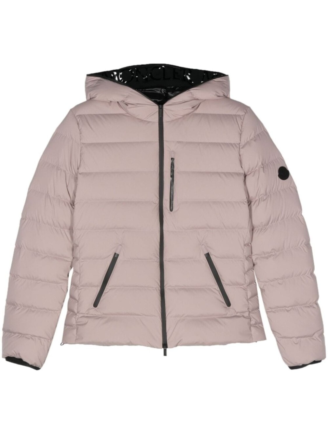 

Moncler пуховик Herbe с капюшоном, розовый