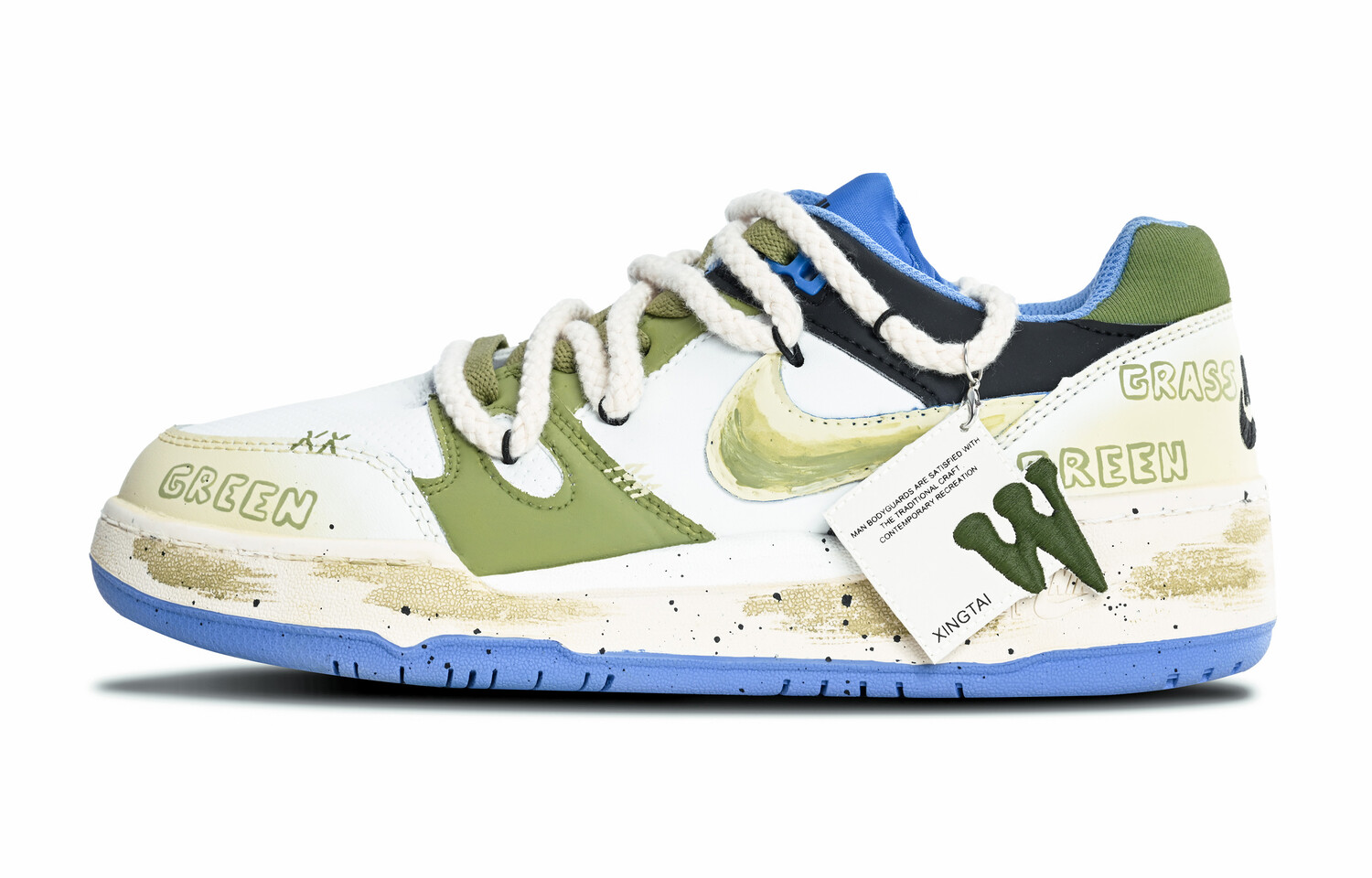 

Кроссовки Nike Full Force Skateboarding Shoes Men Low-top Green, зеленый