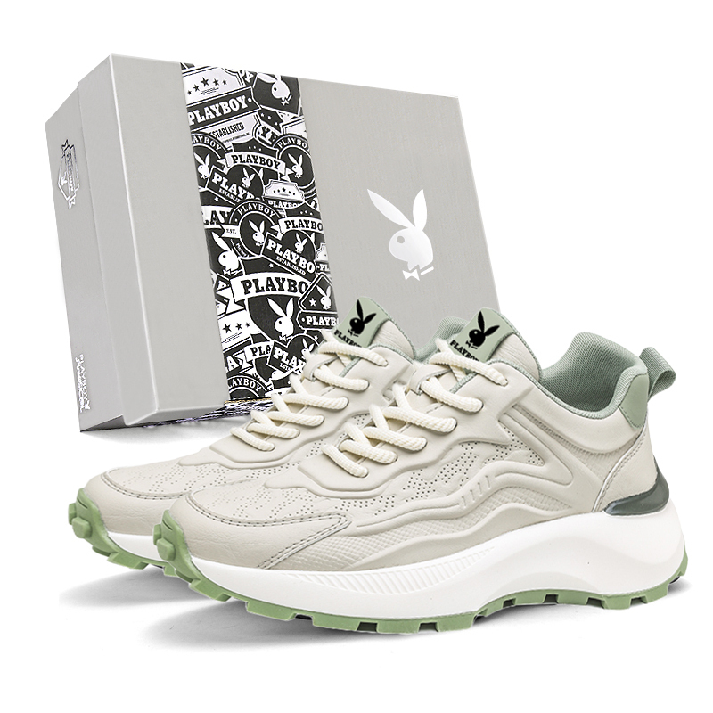 

Playboy Мужские низкие беговые кроссовки серо-зеленые, цвет Gray Green