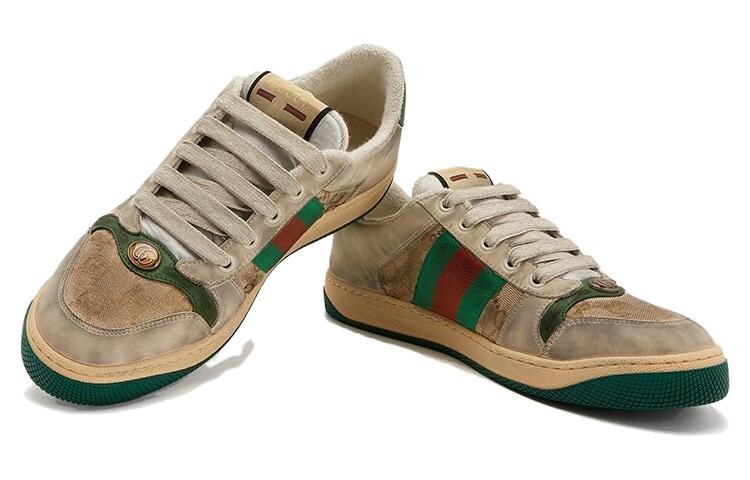 Кеды мужские Gucci Screener, хаки / зеленый — фото 3