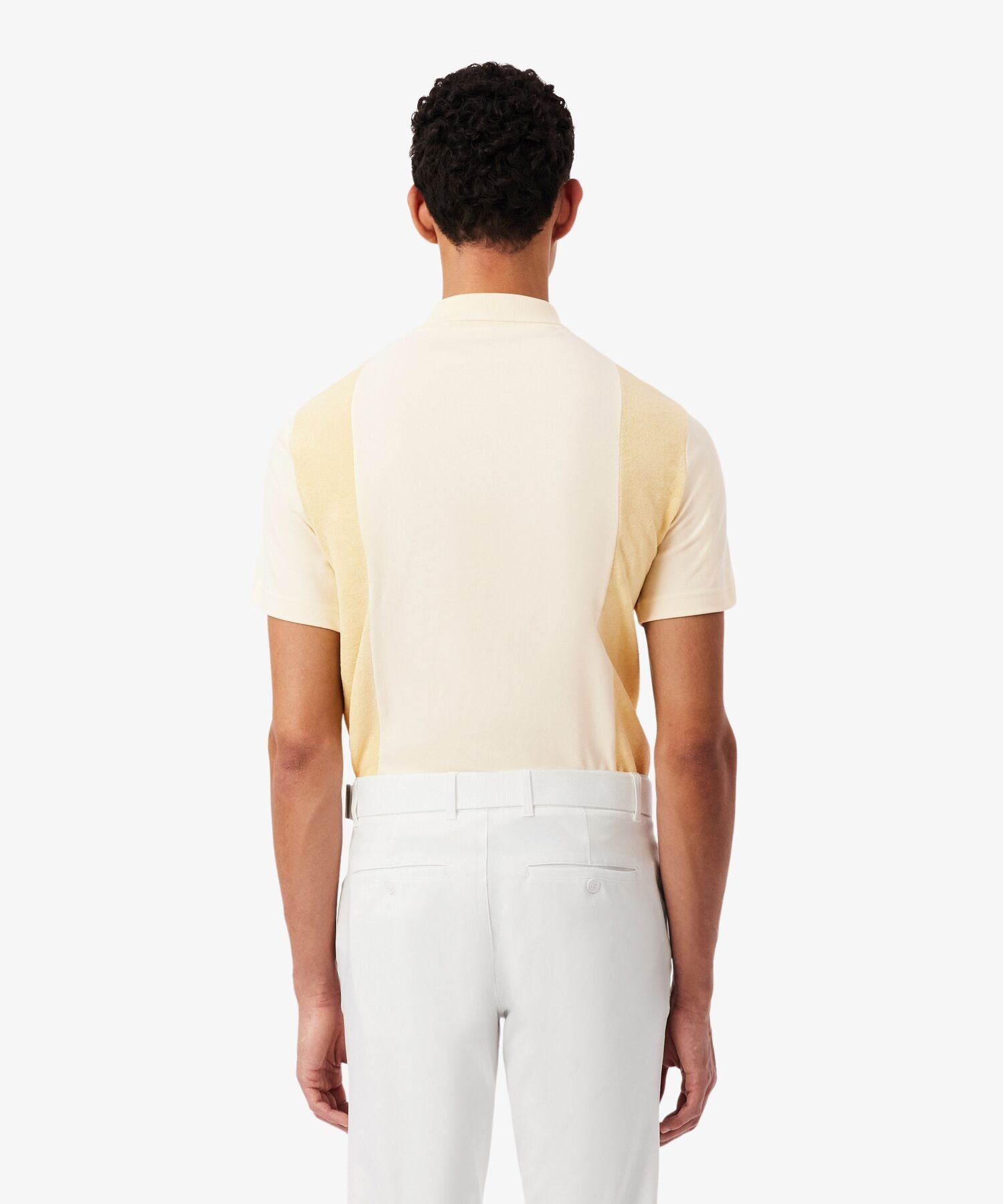 Рубашка-поло для гольфа LACOSTE, Beige, с боковой вставкой — фото 3
