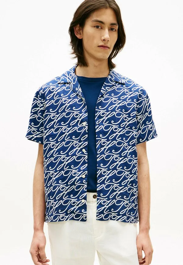 Рубашка с коротким рукавом стандартного кроя Tommy Hilfiger, Preppy Navy Allover