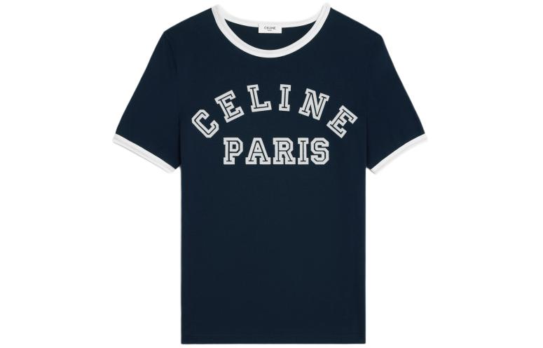 

Футболка женская синяя CELINE