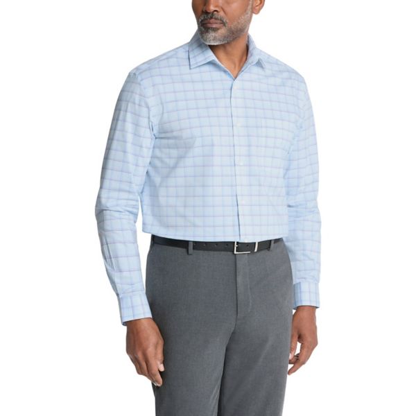 

Мужская рубашка прямого кроя, ультрамнущаяся Van Heusen, цвет lavender blue plaid