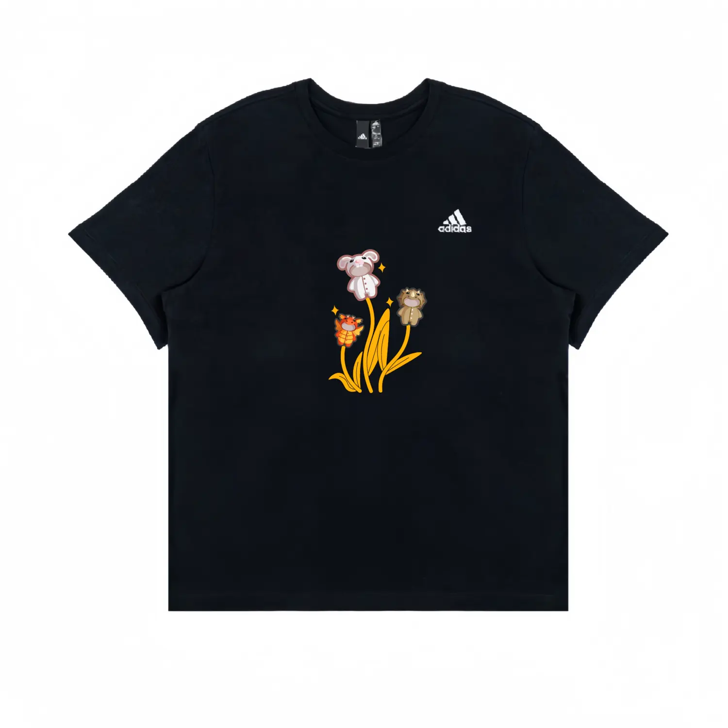 

Футболка Unisex с 3 полосками Adidas, черный