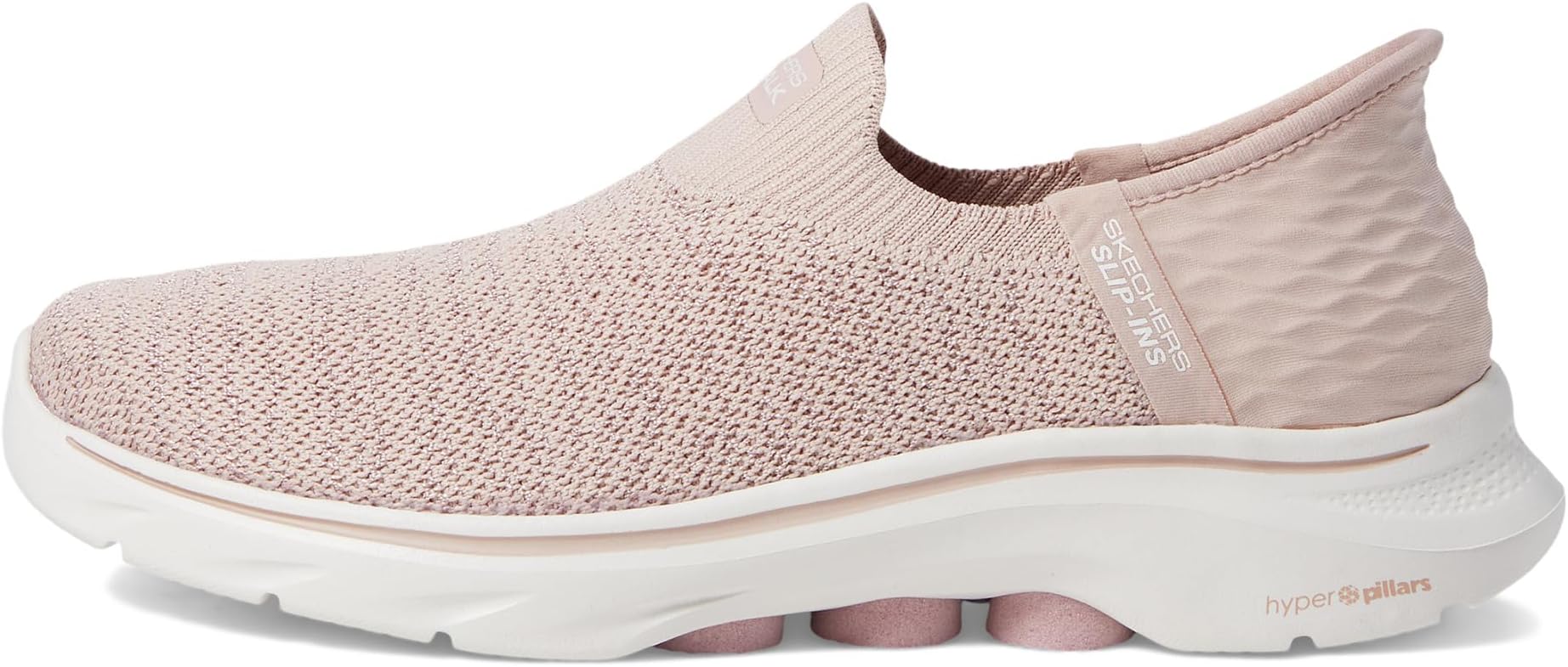 Кроссовки SKECHERS Performance Go Walk 7 Springtime Hands Free Slip-Ins, цвет Light Pink — фото 4