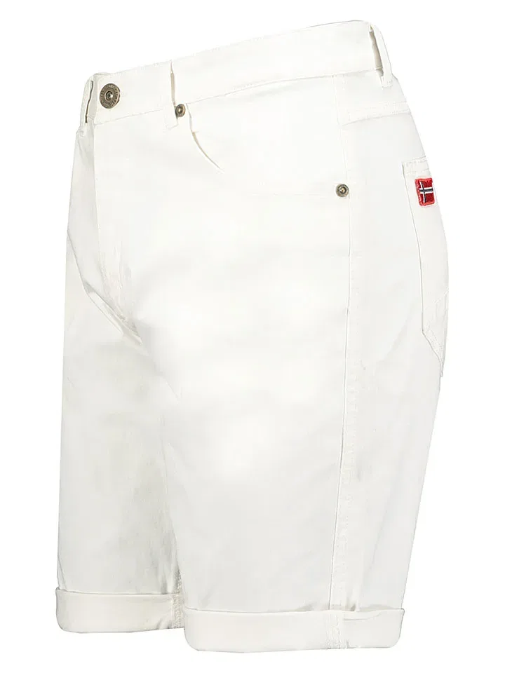 Шорты хлопковые Geographical Norway, белый — фото 3