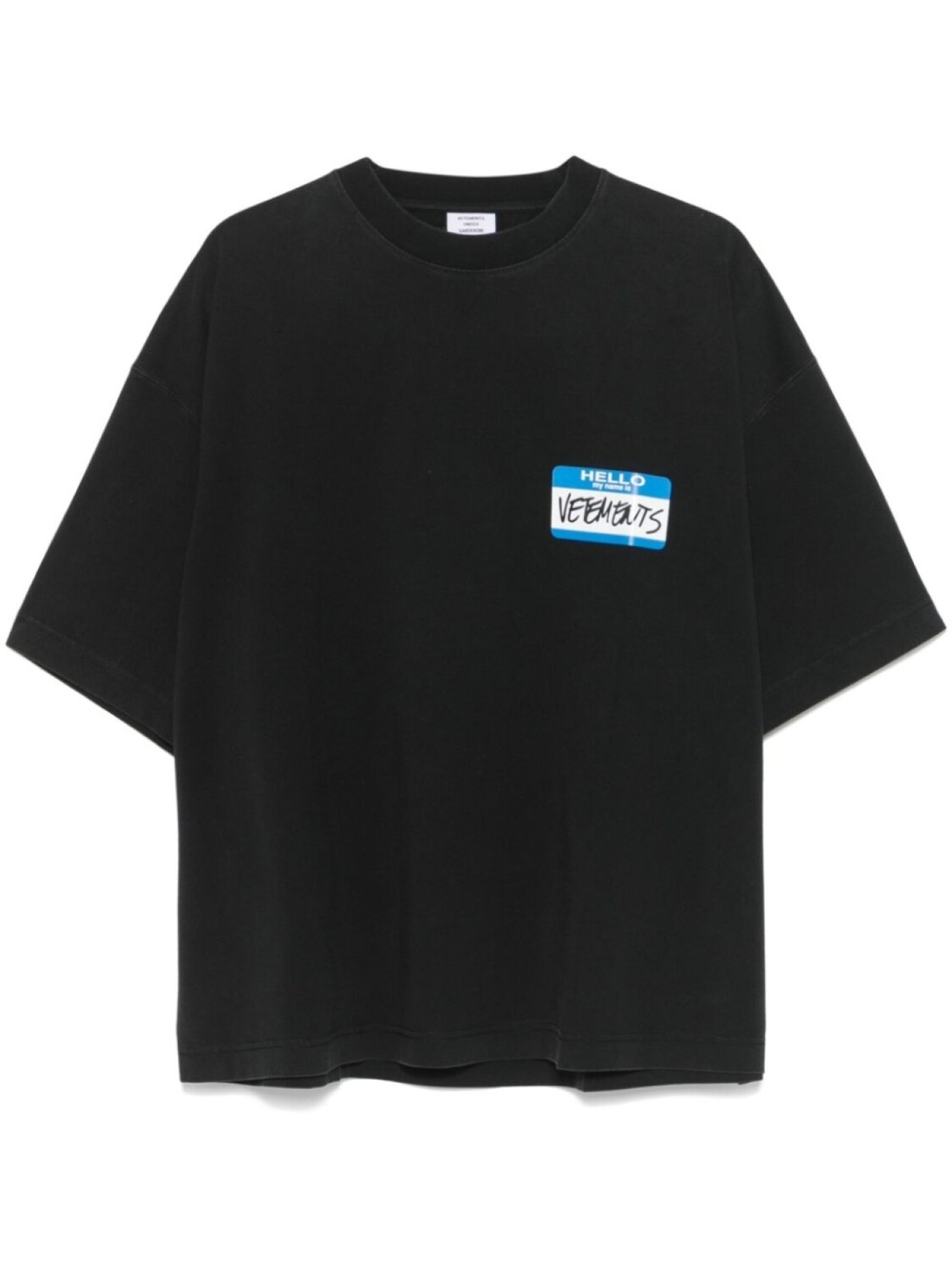

Футболка Name Tag VETEMENTS, черный