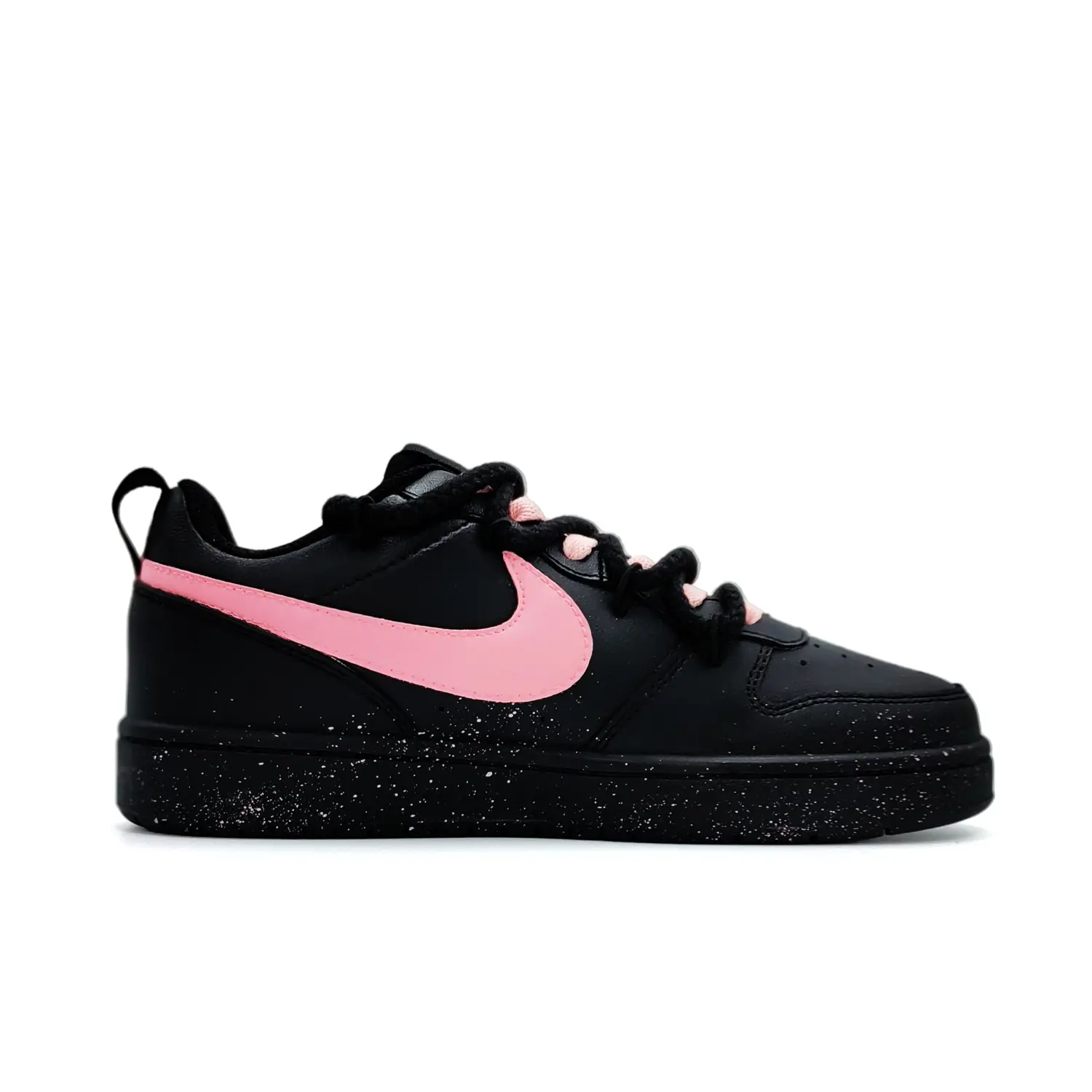 Nike Кроссовки для скейтбординга Court Borough Ice Cream Cocoa с противоскользящей подошвой, низкие, унисекс, черно-розовые, цвет Black — фото 2