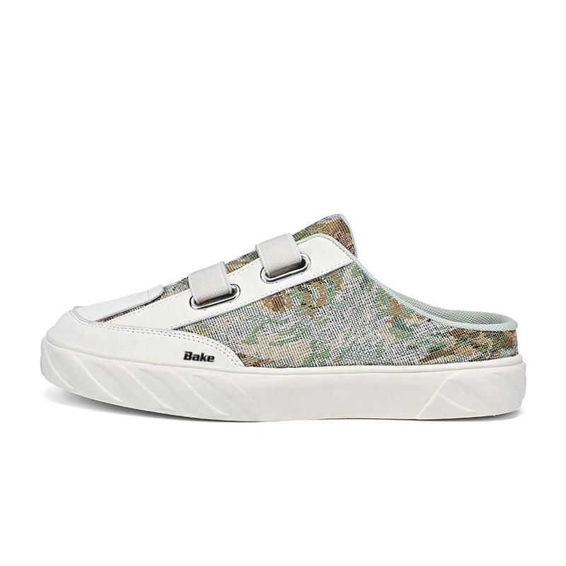 

BAKE Мужские противоскользящие антибактериальные домашние тапочки с закрытым носком зеленые, цвет Green