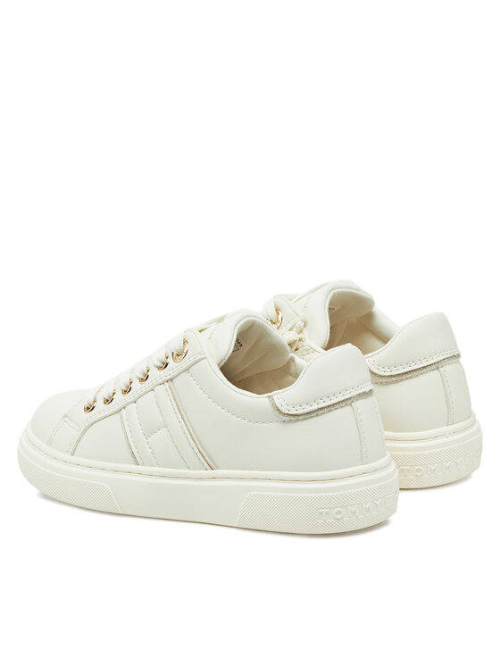 Кроссовки Low Cut Lace-Up Sneaker T3A9-33745-1439 M Tommy Hilfiger, белый — фото 3
