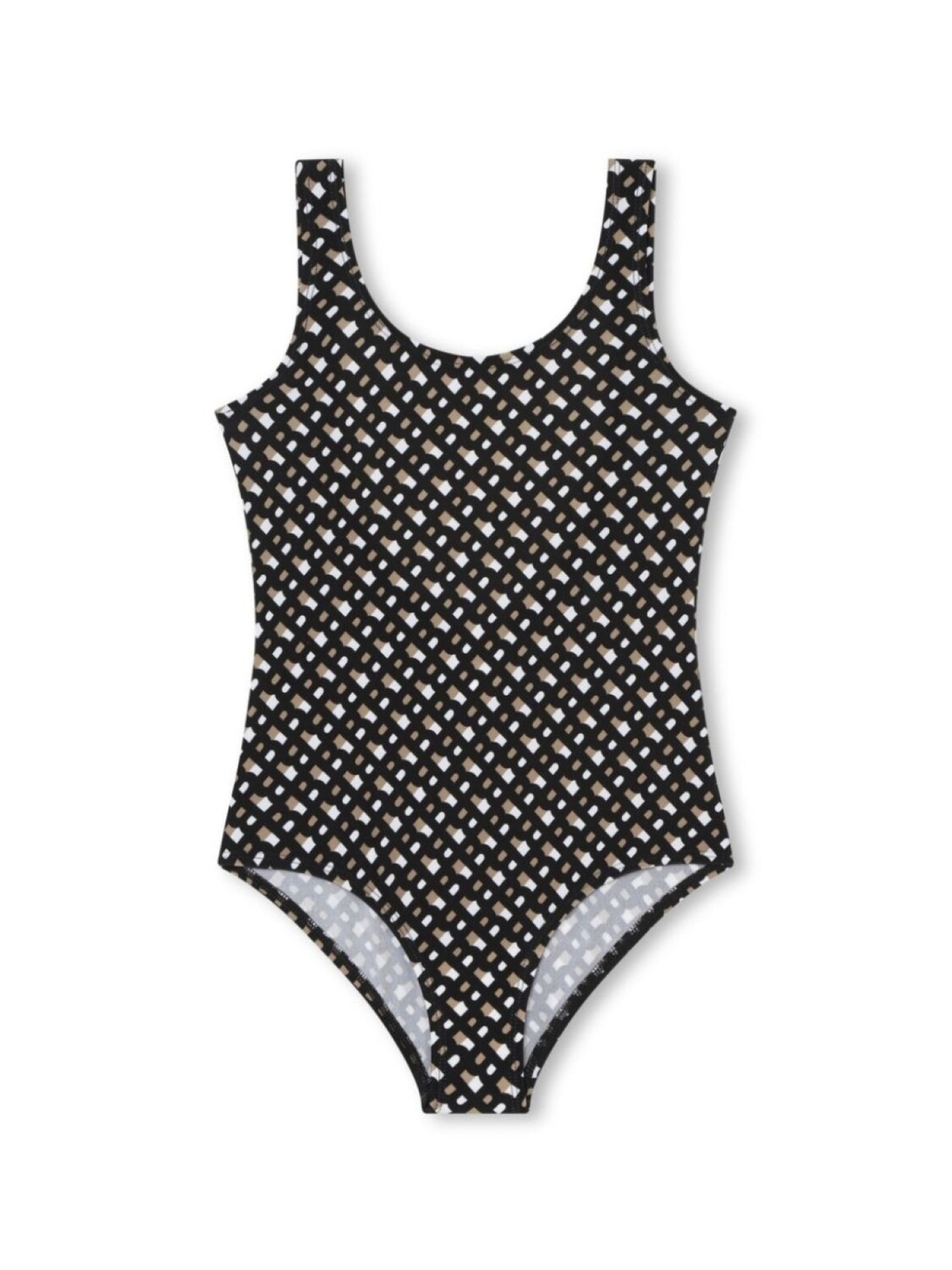 

BOSS Kidswear купальник с монограммой и U-образным вырезом на спине, черный