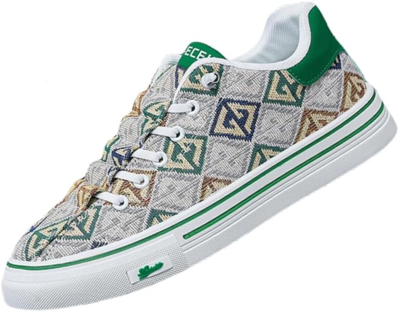 

Мужские повседневные кеды из холста весна, дышащие, универсальные, спортивные, с эластичной застежкой, мягкой подошвой, маленькие модные туфли, противоскользящие, для прогулок по саду Clolinde, зеленый