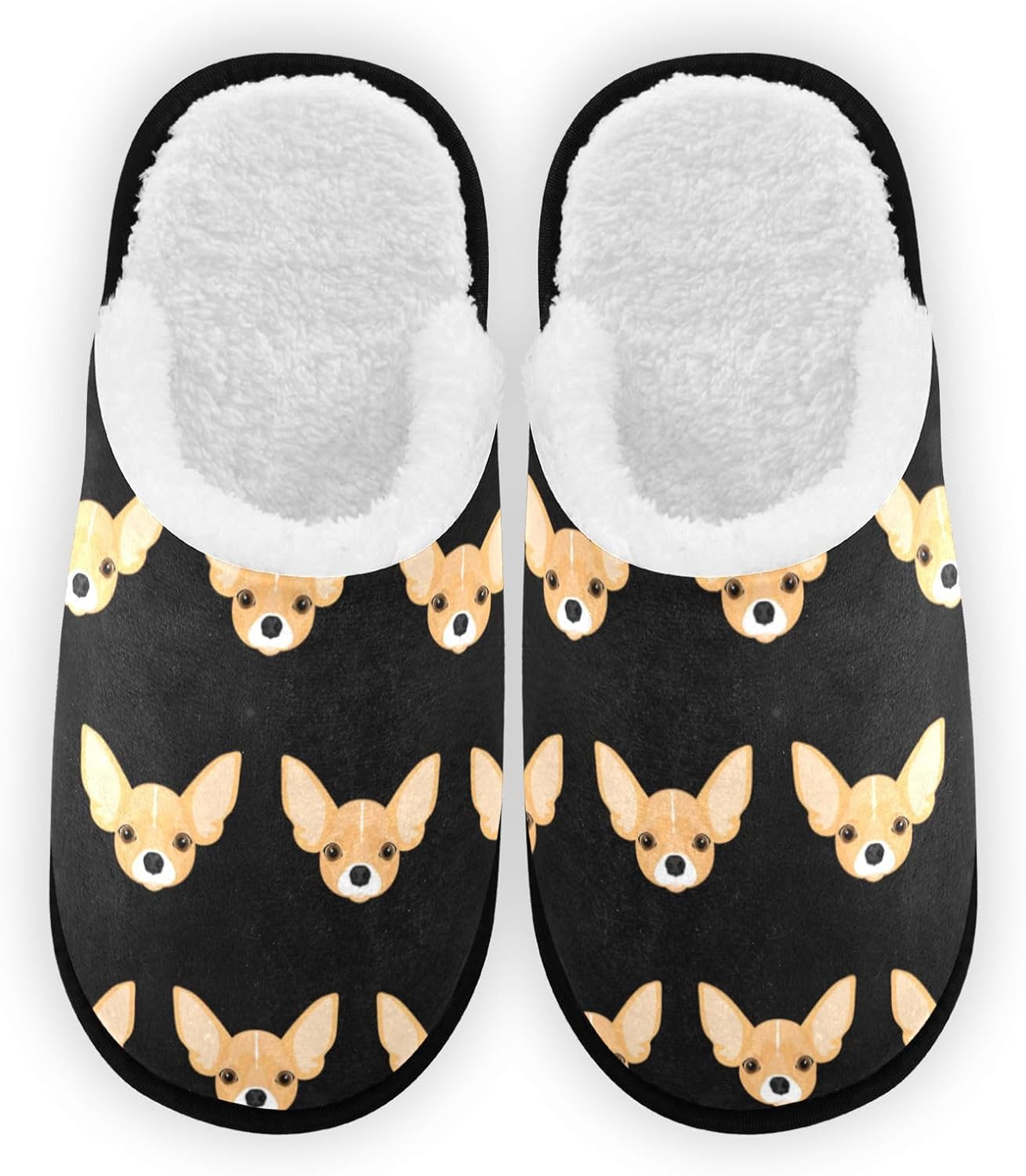 

Тапочки для женщин и мужчин, домашние тапочки с мемори-пенной стелькой, нескользящие для улицы и дома, зимние тапочки для спальни Glaphy, черный