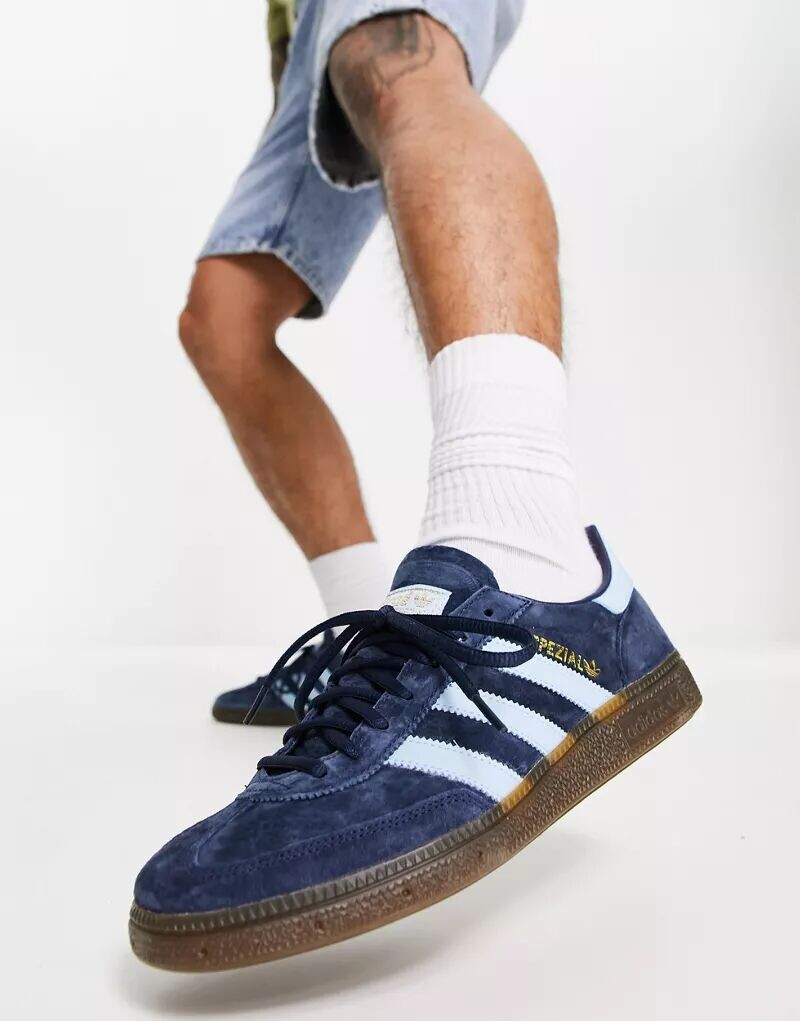 Темно-синие кроссовки на резиновой подошве adidas Originals Handball Spezial — фото 4