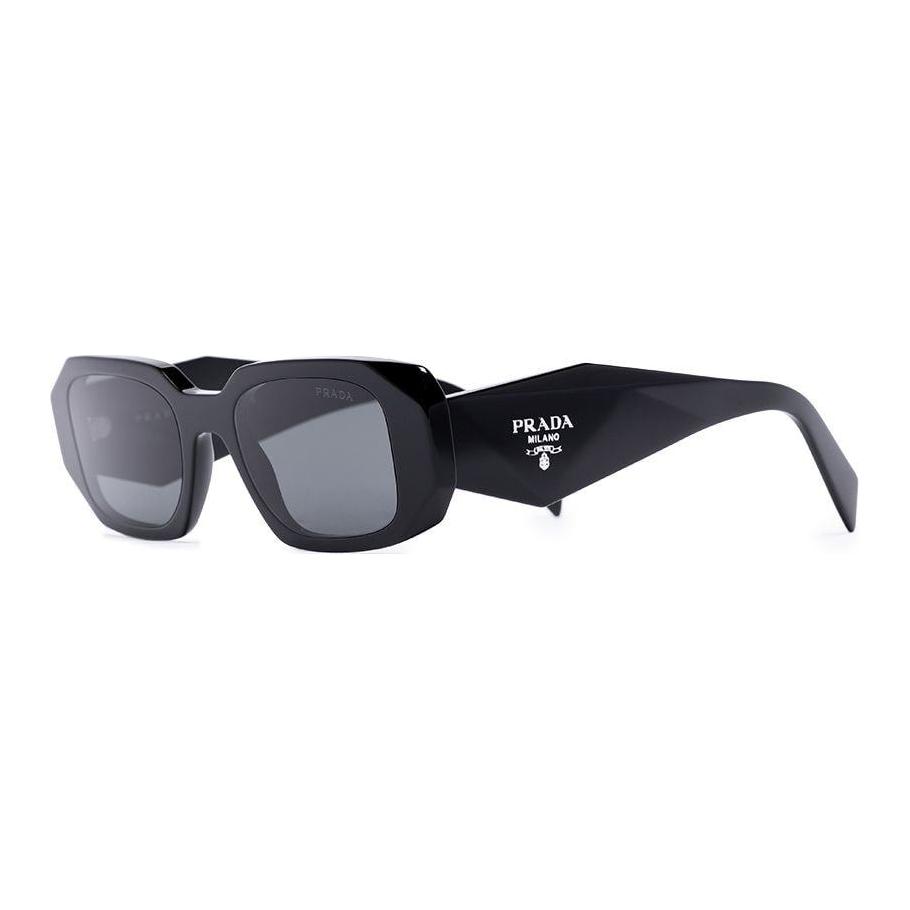 PRADA Пластиковые квадратные солнцезащитные очки унисекс черные, Black — фото 3