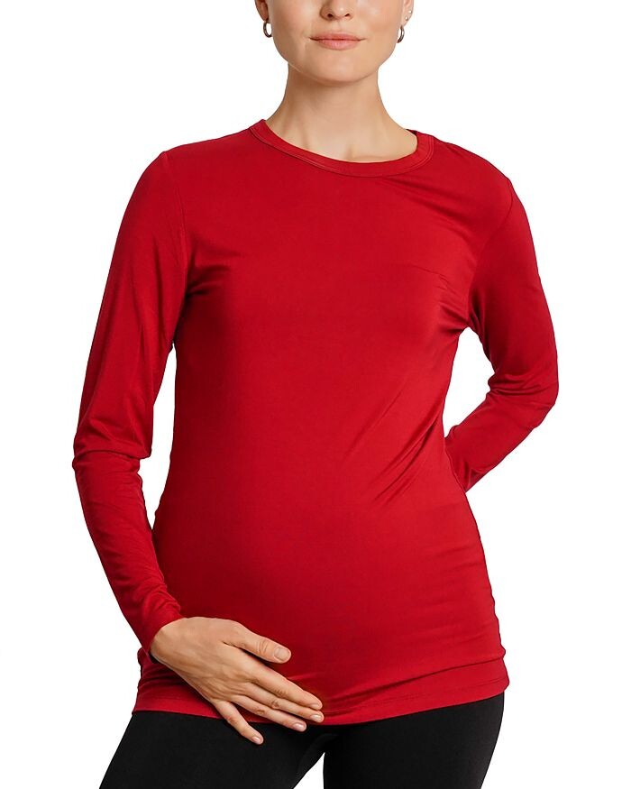 

Футболка с длинными рукавами Nom Maternity Liv, красный