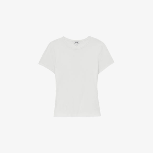 

Футболка Jolie из хлопкового джерси, облегающего кроя Reiss, белый