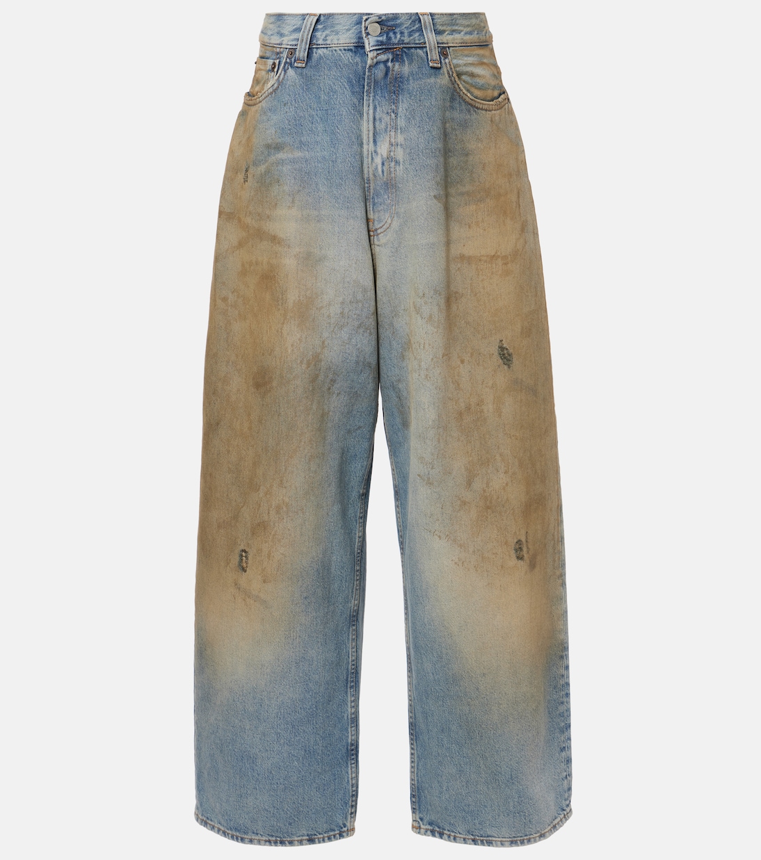 

Джинсы с широкими штанинами средней посадки Penicillin distressed Acne Studios, Mid Blue