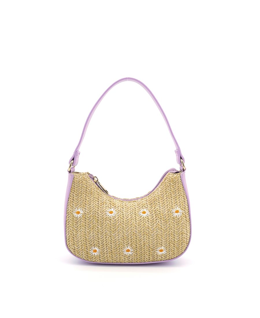 

Сумка Nyomi с цветочным принтом и соломенной ручкой через плечо LIKE DREAMS, Lilac