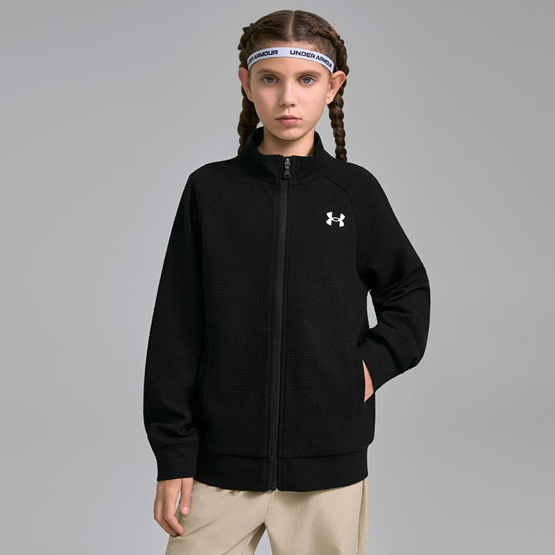 Куртка из трикотажной ткани полное обучение для подростков Under Armour, черный — фото 3