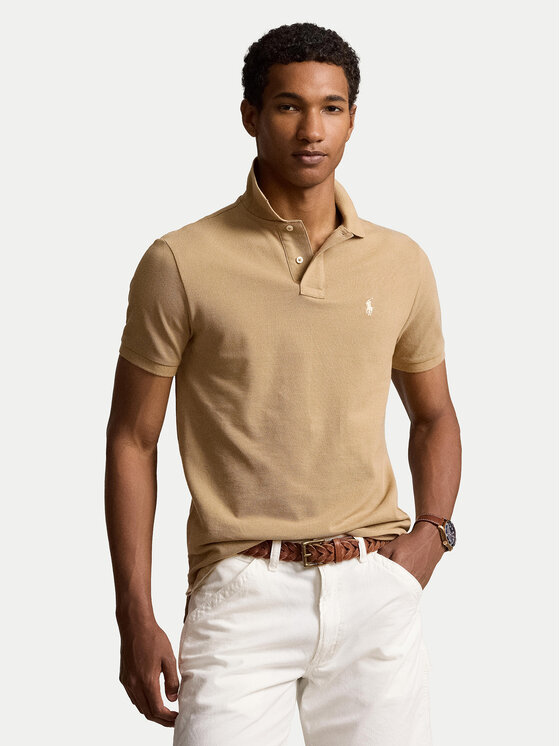 

Рубашка поло облегающего кроя Polo Ralph Lauren, бежевый