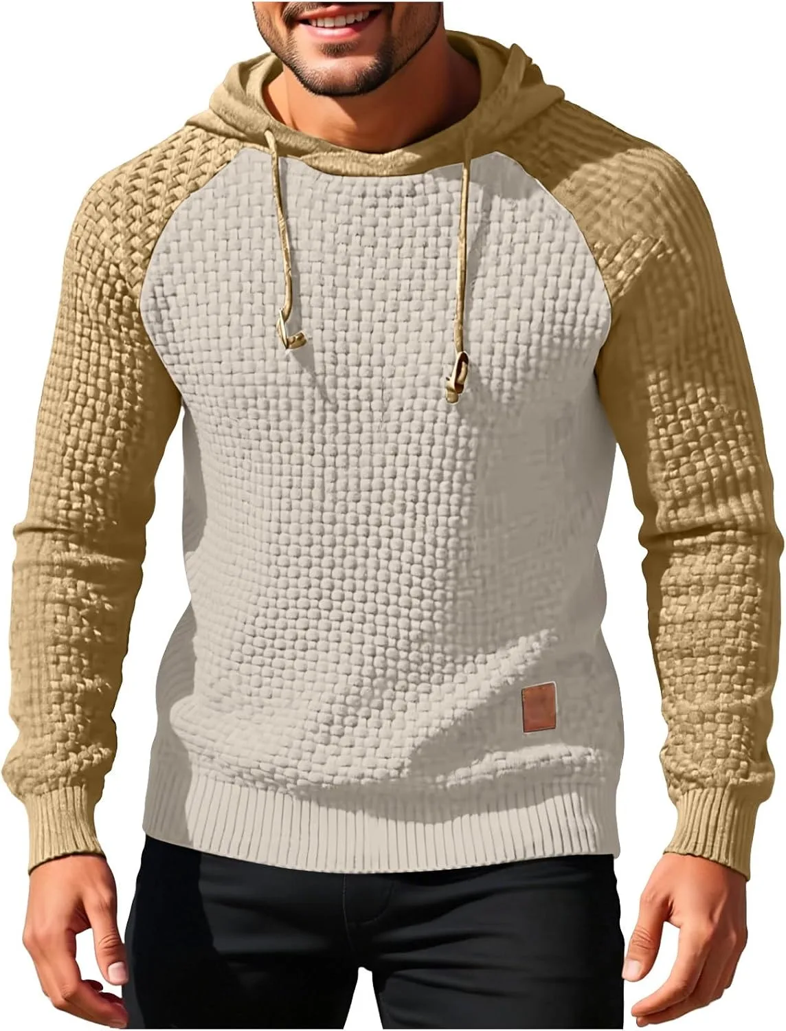 

Xiaojmake мужской худи slim fit с длинным рукавом и цветными блоками