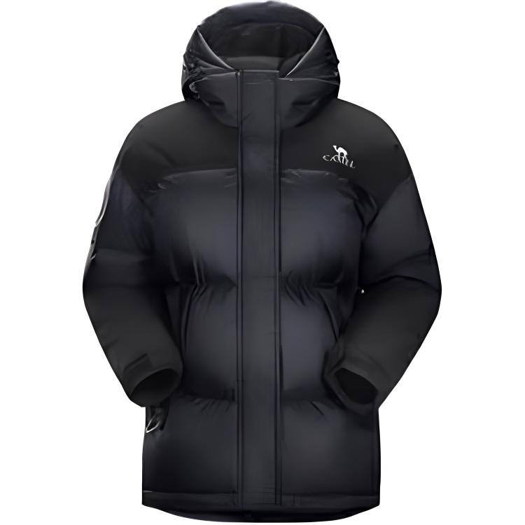 

Пуховик из коллекции Warm Fleece для женщин CAMEL, extreme night черный/phantom черный, women's