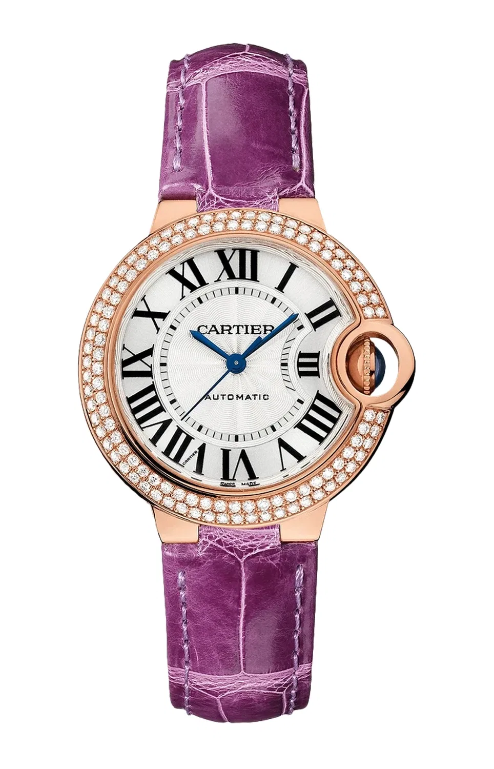 BALLON BLEU DE CARTIER 33 ММ, АВТОМАТИЧЕСКИЕ, РОЗОВОЕ ЗОЛОТО, БРИЛЛИАНТЫ - WJBB0051, золотой