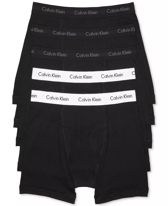 

Мужские классические трусы-боксеры из хлопка, 5 штук Calvin Klein, мультиколор