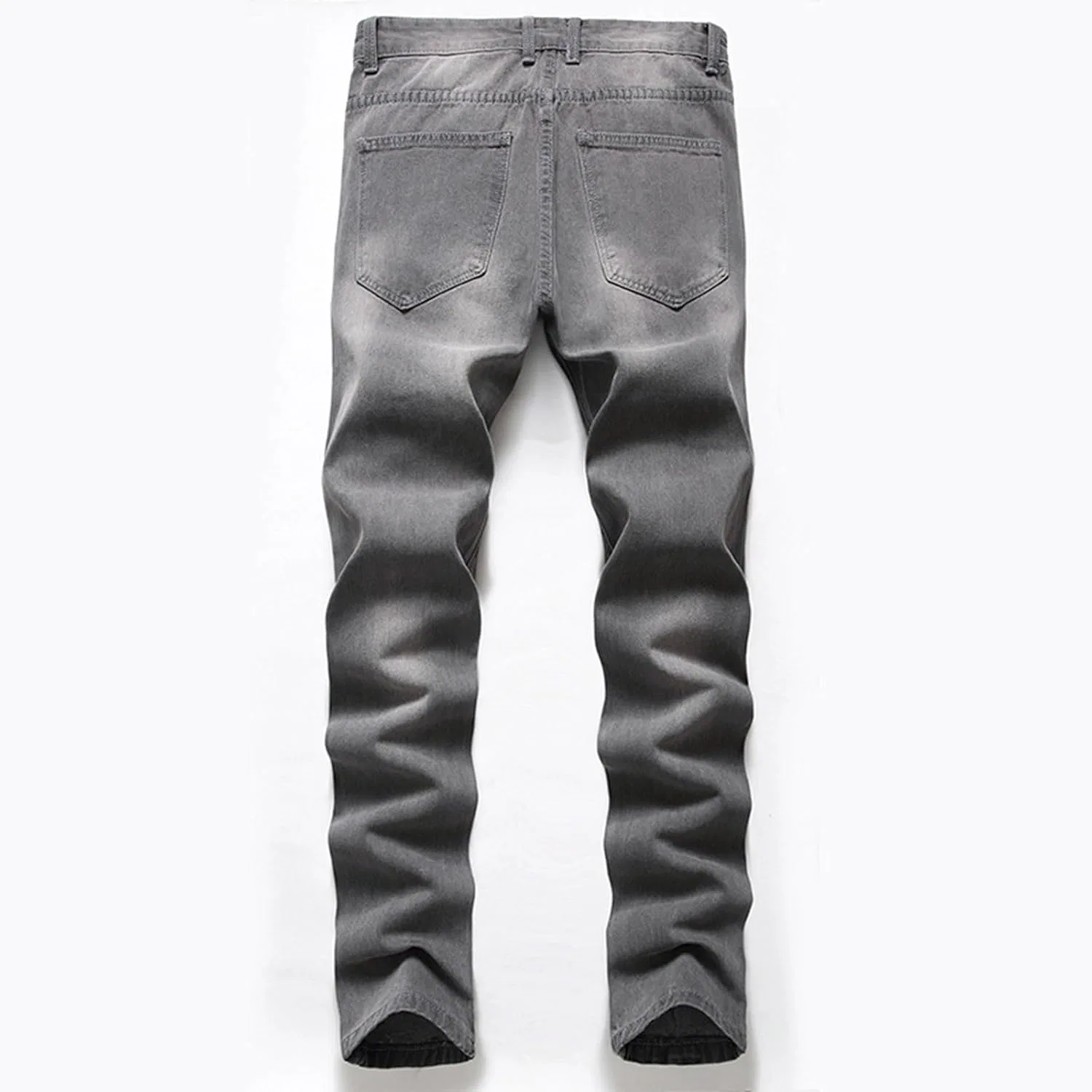 Джинсы Classic Ripped Straight Leg, серый — фото 3