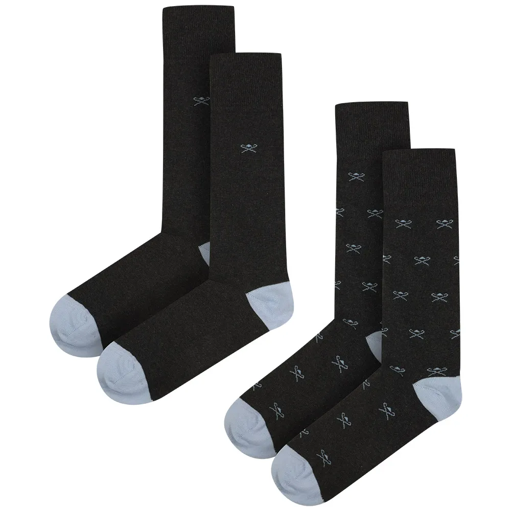 

Носки Hackett Icon 2 pairs, черный/серый