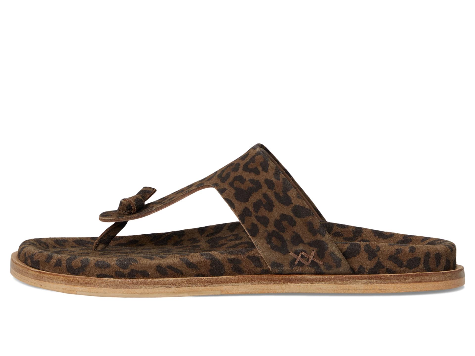 Сандалии Free People Mika Footbed Sandal, цвет Chestnut Leopard Suede — фото 4