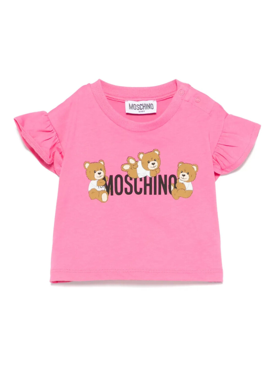

Moschino Kids футболка с принтом, розовый