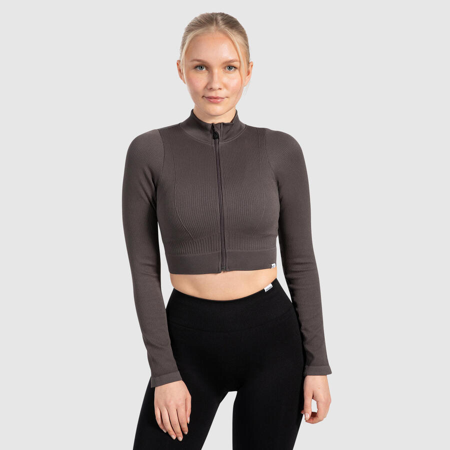 

SMILODOX Женская тренировочная куртка компрессионная куртка Зея тёмно-серая