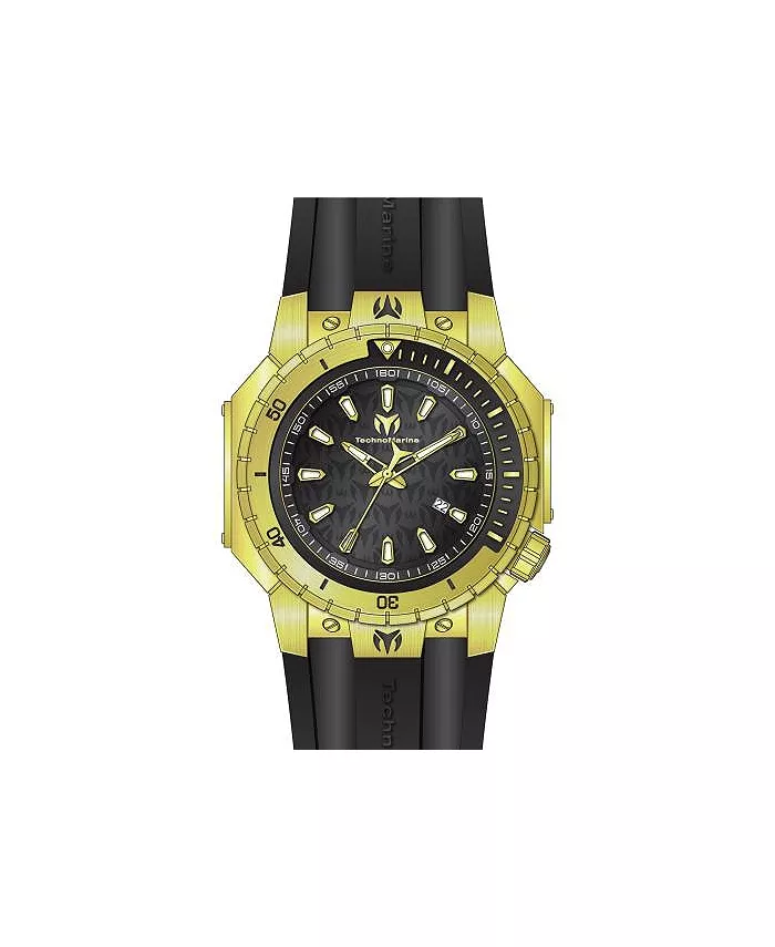 

Мужские часы TM-224011 Manta Sea Quartz 3 Hand с черным циферблатом TechnoMarine, черный