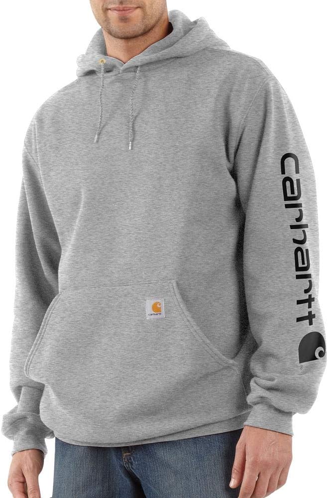 

Carhartt мужская толстовка с логотипом на рукаве, свободный крой, средней плотности, Heather Gray/Black, Черный, Carhartt мужская толстовка с логотипом на рукаве, свободный крой, средней плотности, Heather Gray/Black