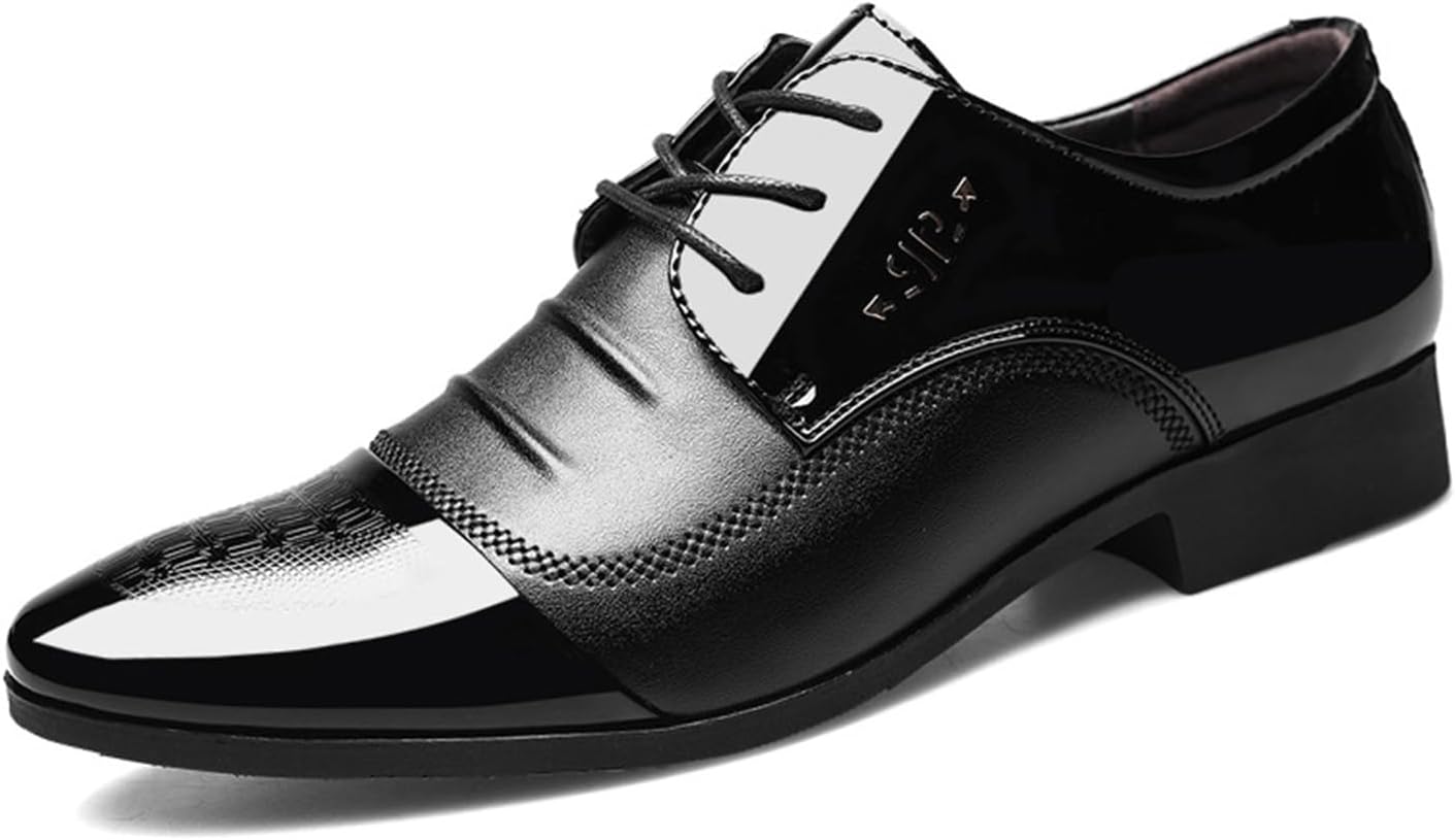 

Мужские повседневные классические туфли KYOESCAI, удобные шнурованные оксфорды для свадеб, работы, офиса и выпускного, черный