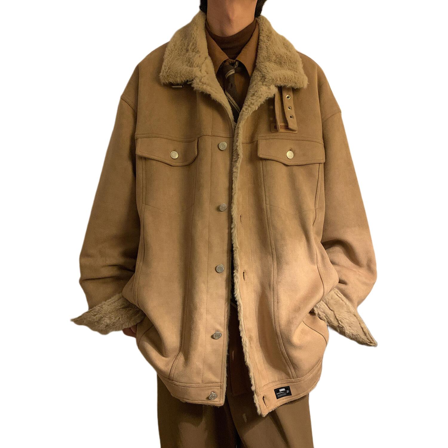 

Пуховик Unisex Lapel Thickened Puffer ZIAREL, хаки[removable logo]