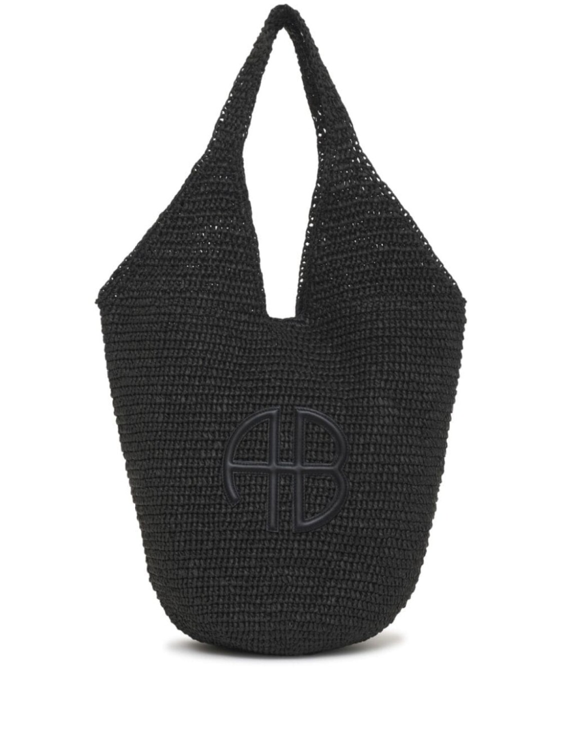 

ANINE BING сумка-тоут Leah Hobo с вышитым логотипом, черный