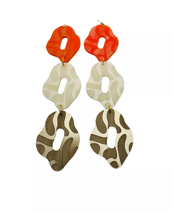 

Серьги-Подвески с подвесками Swanky Designs, orange