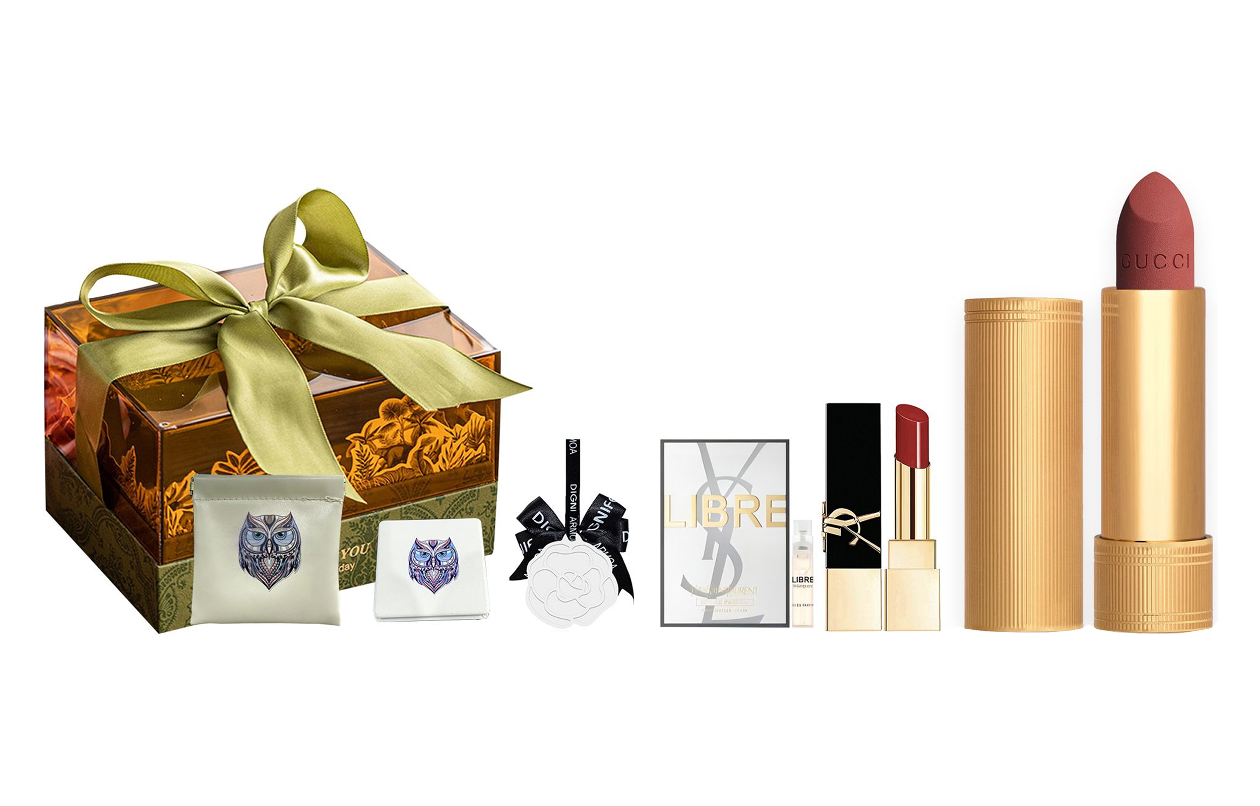 

Акриловый набор для макияжа в стиле Mori легко растушёвывается велюровый стойкий эффект без макияжа GUCCI, gucci 208 matte luxury style 6-piece set gift box set